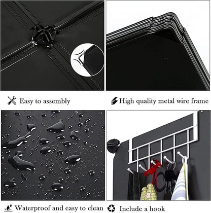 AWTATOS Closet Organizer, 8 Cube Closet Organizers and Storage, Closet Storage Shelves, Clothes Storage Organizers for Closet Bedroom Living Room Office Black