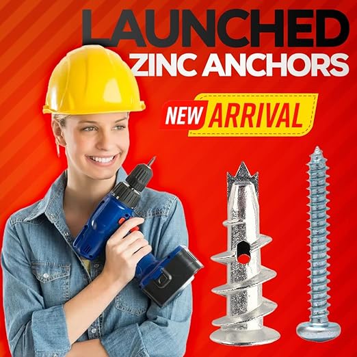 50Pcs Metal Self Drilling Drywall Anchors and Screws kit #8 x 1-1/4”- Superb Wall Anchors for Drywall, Holds Upto 50lbs – No Drill Hole Required with These Dry Wall Screws and Anchors