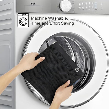 Hanging Mesh Shower Caddy for Bathroom - Quick Drying Portable Shower Organizer with Multiple Pockets for Soap,Shampoo and Cruise Ship Essentials Saving Bathroom Storage,Black,1 Pack