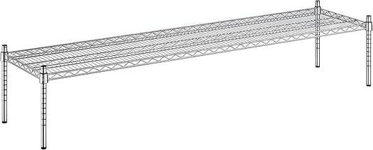 18" x 72" x 14" Chrome Wire Storage Shelf, Dunnage Rack, Commercial 1 Tier Small Shelf
