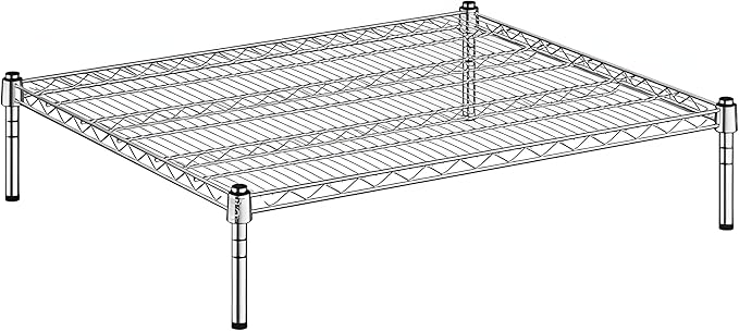 30" x 36" x 8" Chrome Wire Storage Shelf, Dunnage Rack, Commercial 1 Tier Small Shelf