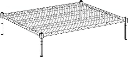 30" x 36" x 8" Chrome Wire Storage Shelf, Dunnage Rack, Commercial 1 Tier Small Shelf