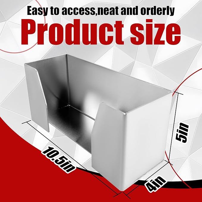 Wall Mount Storage Dispenser Holder Aluminum Latex Glove Box Dispensers Suitable for Garage Enclosed Trailer Work Shop