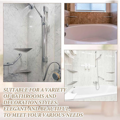 Quadrilateral Corner Shelf for Tiled Walls 12 Brushed 316 Stainless Steel 3/32 Thick Anchor Plate Bathroom Storage Shampoo Holder Organizer Kitchen Shelf