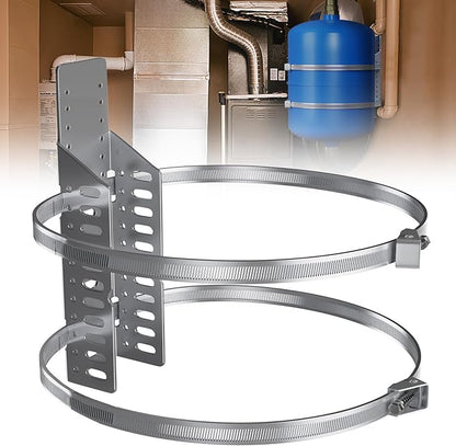 Expansion Tank Brackets, Thermal Expansion Tank Wall Mounting Bracket with 2 Hot Water Heater Support Strap for 1-5 Gallon Tank, 5lb Propane Tank Holder for RV -1 Set