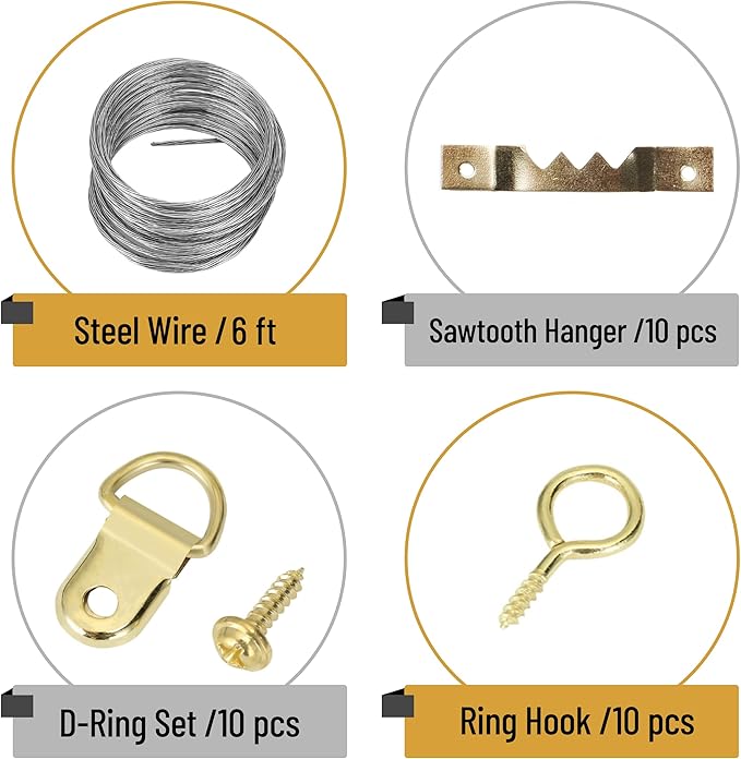 Mr. Pen- Picture Hanging Kit, 220pc, Picture Hangers, Nails for Hanging Pictures, Wall Hangers, Picture Hanging, Picture Hanging Hooks, Frame Hanging Hardware, Picture Hooks, Wall Hanging Kit