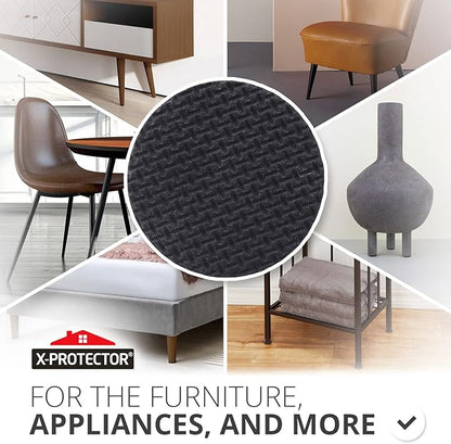 Non Slip Furniture Pads 16 pcs 1" X-Protector - Premium Furniture Grippers! Self-Adhesive Rubber Feet Furniture Feet - Ideal Non Skid Furniture Pad Floor Protectors - Keep Furniture in Place!