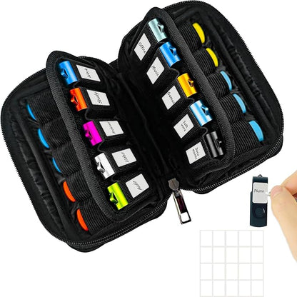 Flash Drive Case 20 Slots Storage Case JBOS USB Holder Storage Bag for Flash Drive Electronic Accessories Organizer for Memory Stick, Jump Drive, Thumb Drive, USB Cases