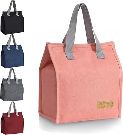 Lunch Bag for Women/Men,Waterproof Reusable Portable Lunch Tote,Lunch Box Bag.Thermal Cooler Bag Ideal for Work/Party/l/Travel/Picnic (Light Pink)