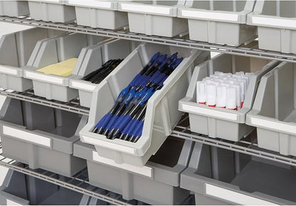 Seville Classics Commercial 7-Tier Platinum/Gray NSF 22-Bin Rack Storage System