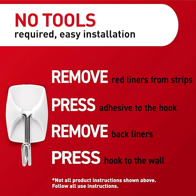 Command Small Wire Toggle Hooks, 28 Hooks and 32 Strips, Damage-Free Hanging Wall Hook with Adhesive, No Tools Required, Great for Home, Kitchen, and Office Organization, Holds up to 0.5 lb