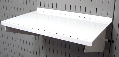 Wall Control Shelf 9in Deep Pegboard Shelf Assembly Pegboard and Slotted Tool Board - White