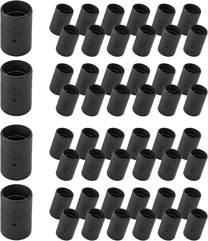 Luomorgo 52 Pcs 1 Inch Wire Shelf Clips, Plastic Shelf Lock Clips for 1" Post Shelving, Heavy Duty Wire Shelving Clips Replacements for Shelves, Racks (Black)
