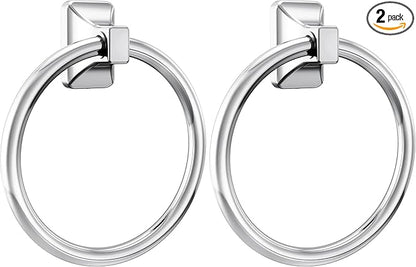 Moen Donnor Collection Chrome 6.25-Inch Diameter Wall Mount Contemporary Bathroom Hand-Towel Ring, P5860 (Pack of 2)