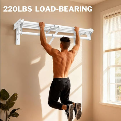 Steel Closet Shelf with Hanging Rod, Back Wall & Side Wall Mounted, 52-95'' Expandable White Closet Shelves, Heavy Duty Storage Rack Holds 220 lbs, Adjustable DIY Closet Rod Divider Separator