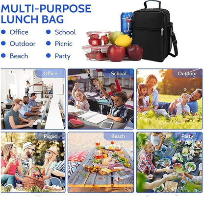 Lunch Box for Men - Reusable Lunch Bag Men Adult Women- Insulated Small LunchBox