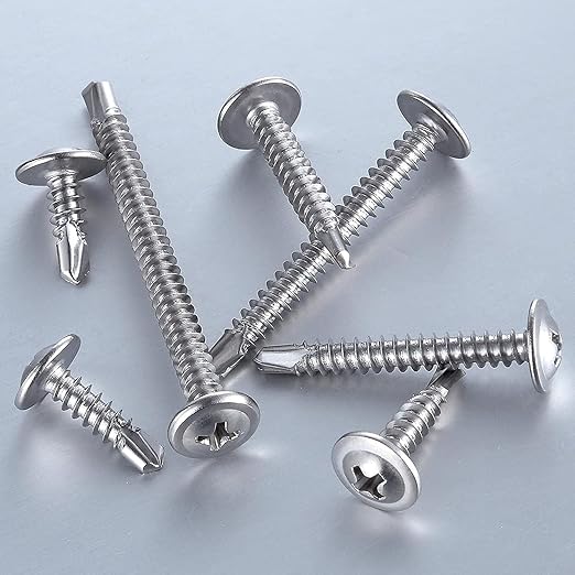 (150 pcs) Wensilon #10×1-1/2”for Sheet Metal Self-Tapping Screws 410 Stainless Steel Truss Head High-Strength Quick Tapping Screws