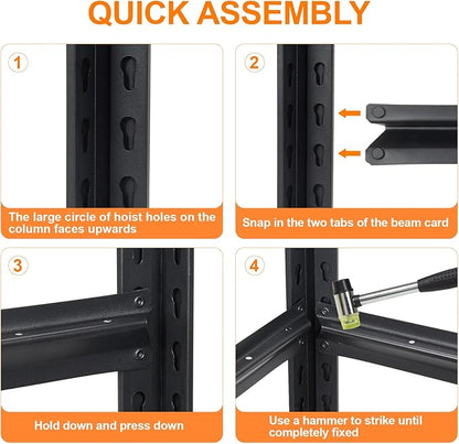 Storage Shelves 3 Tier Adjustable Garage Shelving Heavy Duty 31.5" W x 15.7" D x 31.5" H Metal Shelving Unit for Garage Shelves, Utility Rack Shelf, Storage Warehouse Pantry Closet, Black