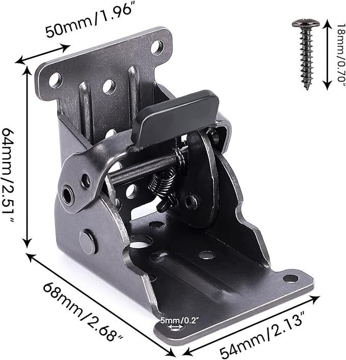 12 Pack Locking Hinge for Folding Table Brackets, TopDirect Heavy Duty Folding Brackets 90 Degree Self Locking Folding Hinge for Table Legs Furniture