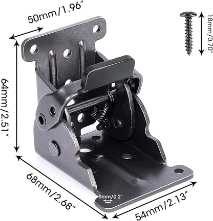 12 Pack Locking Hinge for Folding Table Brackets, TopDirect Heavy Duty Folding Brackets 90 Degree Self Locking Folding Hinge for Table Legs Furniture