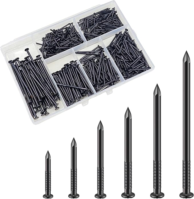 Black High Strength Nails Kit, Hanging Nails Kit, Wall Nails Kit, Wood Nails Kit, Long Nails Kit