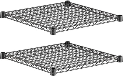 2-Pack Black 24" x 24" Additional Wire Shelf for Shelving Units, Replacement Shelves for Wire Rack