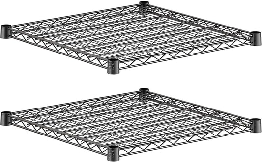 2-Pack Black 24" x 24" Additional Wire Shelf for Shelving Units, Replacement Shelves for Wire Rack