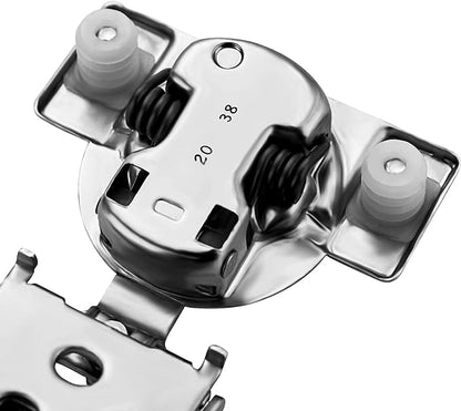 Ravinte 20 Pack 10 Pairs 3/4 inch Overlay Soft Close Hinges for Kitchen Cabinet Hinges Satin Nickel Hidden Hinges Stainless Steel Concealed Hinge self Closing