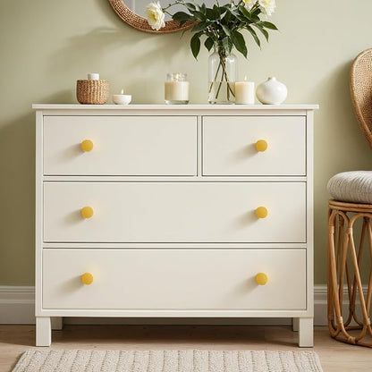 Ravinte 30 Pack Cabinet Knobs Earthy Yellow Kitchen Cabinet Knobs Round Dresser Drawer Pulls Closet Door Pulls 1-1/5 Inch