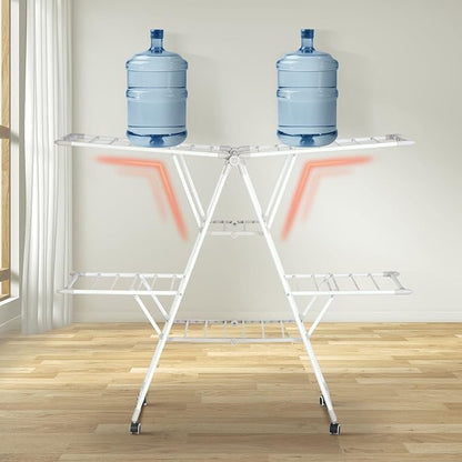 Gullwing Laundry Drying Rack, Space Saving Indoor & Outdoor Use, 61.81' x 22.84' x 51.18'