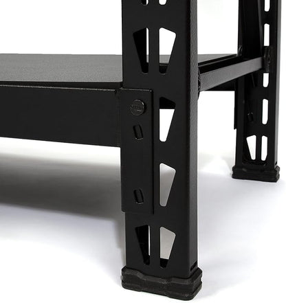 DEWALT Industrial Storage Rack Garage Shelving, 3 Heavy Duty Adjustable Laminate Deck Shelves, 50”W x 18”D x 48”H, 4,500 lb. Capacity, Black
