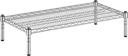 18" x 36" x 8" Chrome Wire Storage Shelf, Dunnage Rack, Commercial 1 Tier Small Shelf