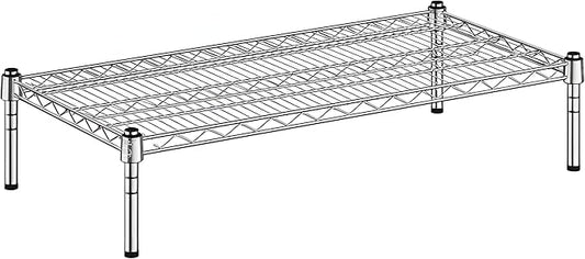 18" x 36" x 8" Chrome Wire Storage Shelf, Dunnage Rack, Commercial 1 Tier Small Shelf