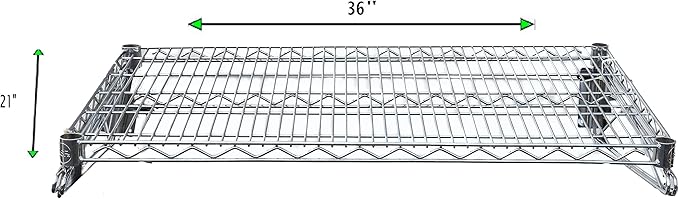 Heavy Duty Chrome Wire Storage Wall Shelf (21" x 36")