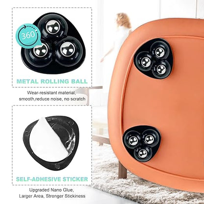Appliance Casters - Furniture Sliders & Appliance Rollers for Kitchen, Coffee Machine, Blender, Oven - Helps Mom or Wife Easily Solve Countertop Sliding (Black, 8pcs)