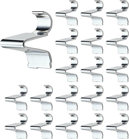 20-Pack Heavy Duty Adjustable Metal Shelf Clips Compatible with Sandusky Cabinets - Thickened 0.59in Big End & 0.31in Insert End for Metal Shelving, Bookcases, and Office Furniture