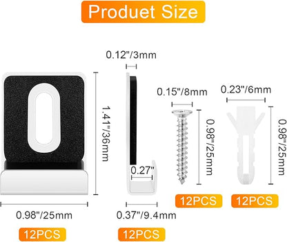 8 Pack Metal Mirror Holder Clips, Steel Heavy Duty Frameless Mirror Mounting with Screws for Billboards (8)