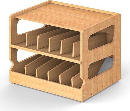 Teamkio Canned Cat Food Organizer, Bamboo Can Organizer for Pantry, 2 Tier Stackable Can Storage Rack Ideal for 36 Cans Wet Cat Food Organizer (FIFO)