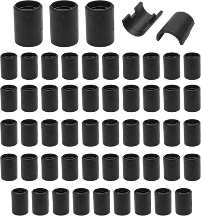 Luomorgo 52 Pcs 7/8 Inch Wire Shelf Clips, Plastic Shelf Lock Clips for 7/8" Post Shelving, Heavy Duty Wire Shelving Clips Replacements for Shelves, Racks (Black)