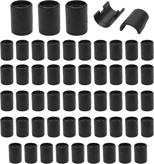 Luomorgo 52 Pcs 7/8 Inch Wire Shelf Clips, Plastic Shelf Lock Clips for 7/8" Post Shelving, Heavy Duty Wire Shelving Clips Replacements for Shelves, Racks (Black)