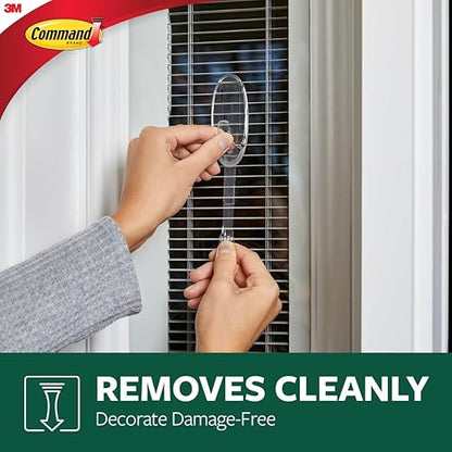 Command Outdoor Medium Clear Wall Hook, 5 Hooks and 6 Strips, Damage-Free Hanging Wall Hook for Hanging Outdoor Wall Decor with Weather Resistant Strips, Holds up to 2 lb