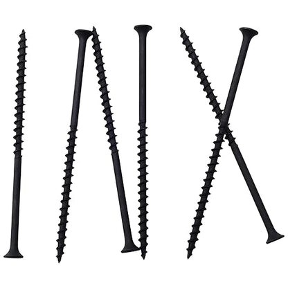 60pcs #10 × 4 inch High Hardness Drywall Screws, Black, Coarse Thread, Phillips Drive, Bugle Head, Black Wood Screws, Long Screws, Wood and More