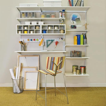 Organized Living freedomRail Bracket for Wood Shelves, 10.5-inch - White
