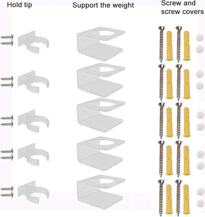 YYST Clear Light Saber Wall Mount Wall Rack Wall Holder - 5 Pack