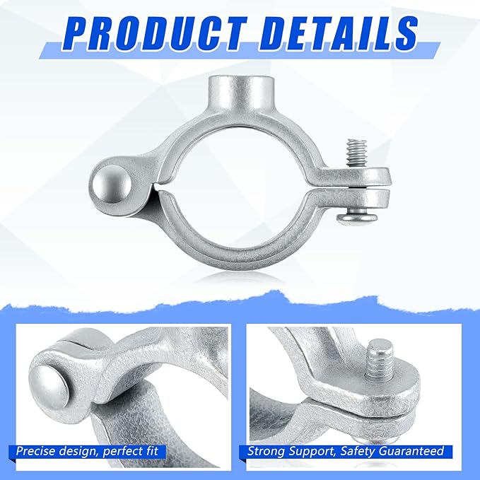 20 Pack 3/4" Split Ring Pipe Hanger for Thread Rod Galvanized Iron Mounting Bracket Support for Tubing Wall Ceiling Mount Combination Industrial Decor