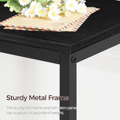 78.7" Console Table with Power Outlet, 11.8" Wide Narrow Sofa Table, Industrial Entryway Table with USB Ports, Behind Couch for Entryway, Hallway, Foyer, Living Room, Black CTBK320E01