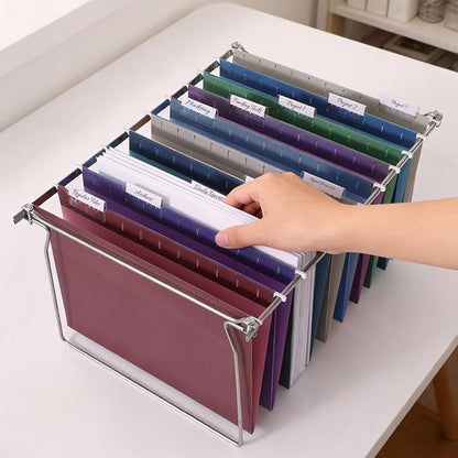 SUNEE Hanging File Folders Vintage Colors, 25 Pack Letter Size File Folders with 1/5-cut Tabs, Stay Organized for Your Home and Office Bulk File and Documents