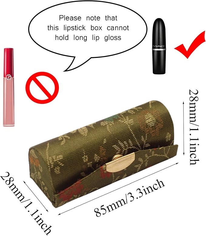 MIAO JIN 24PCS Lipstick Case with Mirror,Small Lipstick Holder for Purse, Bulk Storage Box Return Gifts Mini Floral Jewelry Cosmetic Case (Random Color)