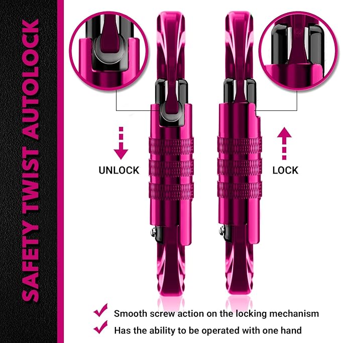 12kN (2697 lbs) Heavy Duty Carabiner Clips, for Securing Pets, Outdoor, Camping, Hiking, Hammock, Dog Leash Harness, Keychains