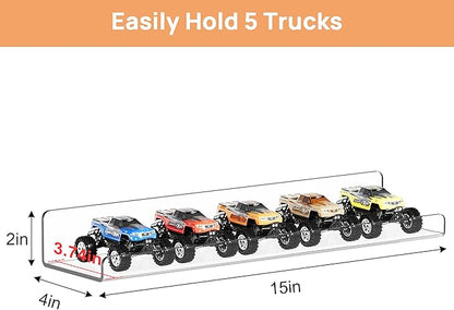 upsimples 8 Pack Acrylic Shelves Wall Organizer and Storage, 15" Display Shelf for Figure, Toy Cars, Perfume, Kids Bookshelf for Bedroom, Nursery, Craft Room, Clear